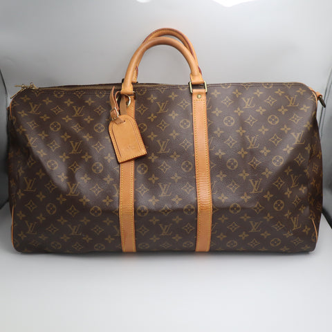 Pre-Owned #71305 Louis Vuitton Monogram Keepall Bandouliere 55 Travel Bag Boston Bag M41414