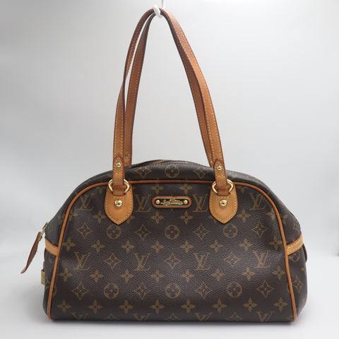 Pre-Owned #71458 Louis Vuitton Monogram Montorgueil PM Shoulder Bag Brown M95565