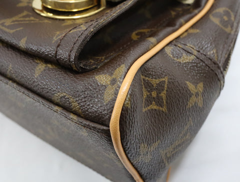 Pre-Owned #BP3327 Louis Vuitton Monogram Manhattan PM Hand Bag Brown M40026