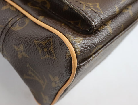 Pre-Owned #BP3327 Louis Vuitton Monogram Manhattan PM Hand Bag Brown M40026