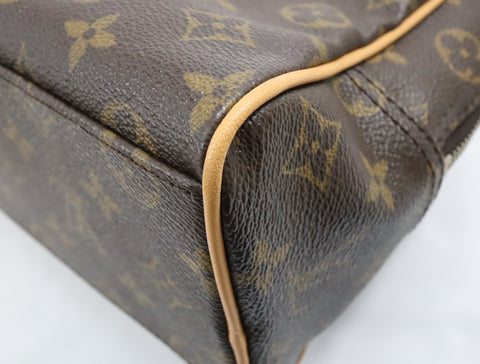 Pre-Owned #BP3327 Louis Vuitton Monogram Manhattan PM Hand Bag Brown M40026