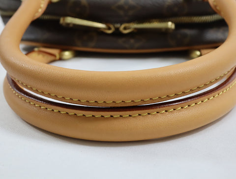 Pre-Owned #BP3327 Louis Vuitton Monogram Manhattan PM Hand Bag Brown M40026
