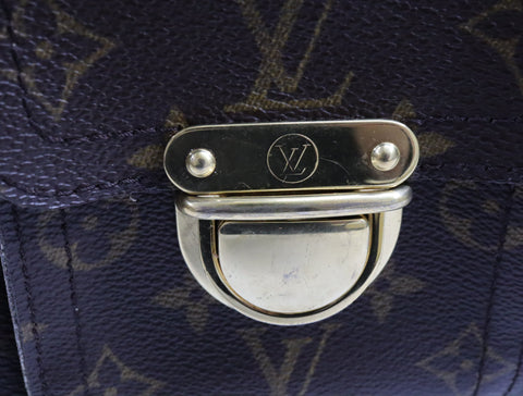 Pre-Owned #BP3327 Louis Vuitton Monogram Manhattan PM Hand Bag Brown M40026