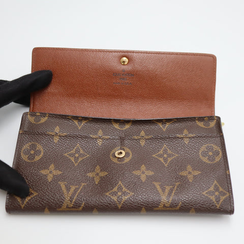 Pre-Owned #32423 Monogram Pochette Porte Monnaie Credit Long Wallet  M61724