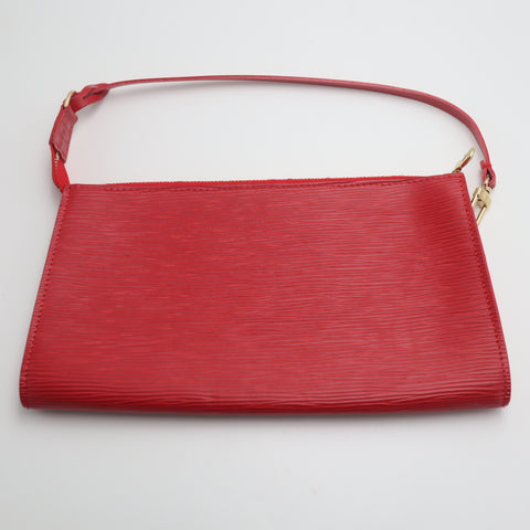 Pre-Owned #71505 Louis Vuitton Epi Accessoires Hand Bag  Leather Red M52947