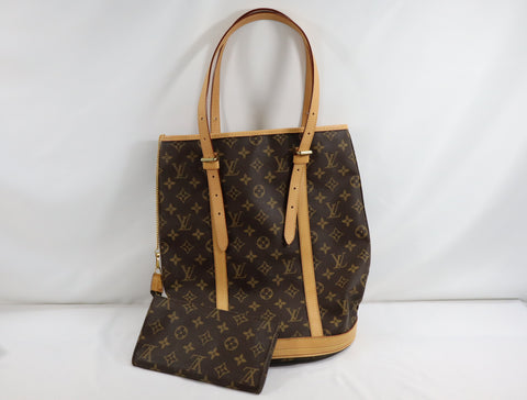 Pre-Owned #BP2144 Louis Vuitton Monogram Bucket GM Shoulder Bag M42236