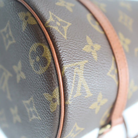 Pre-Owned #71517 Louis Vuitton Monogram  Papillon 26 Old Handbag Brown M51366