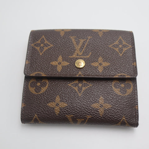 Pre-Owned #71484 Louis Vuitton Monogram Porte Monnaie Billet Carte Credit Trifold Wallet Elise M61652