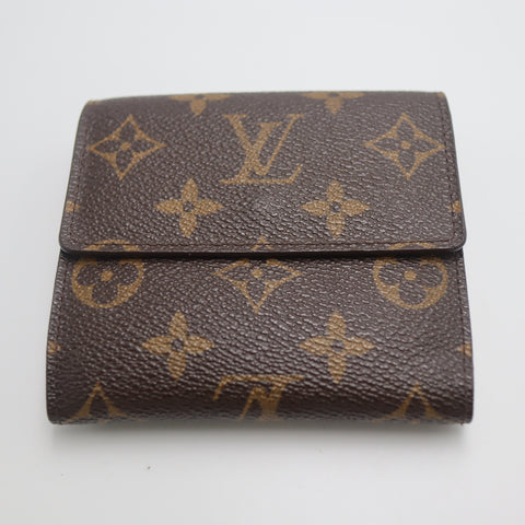 Pre-Owned #71484 Louis Vuitton Monogram Porte Monnaie Billet Carte Credit Trifold Wallet Elise M61652