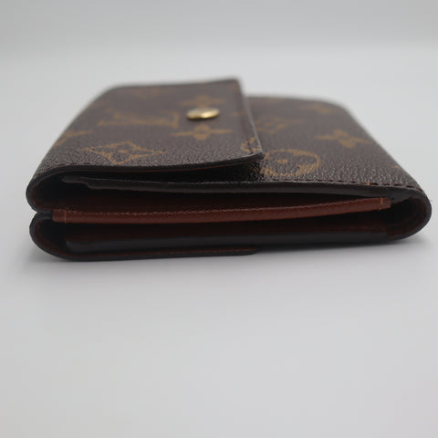 Pre-Owned #71484 Louis Vuitton Monogram Porte Monnaie Billet Carte Credit Trifold Wallet Elise M61652