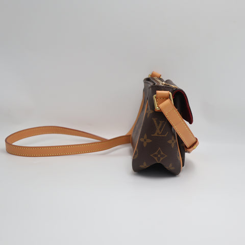 Pre-Owned #BP 704091 Louis Vuitton Monogram Viva Cite PM Crossbody Bag Brown M51165