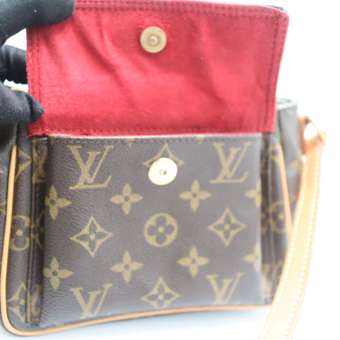 Pre-Owned #BP 704091 Louis Vuitton Monogram Viva Cite PM Crossbody Bag Brown M51165