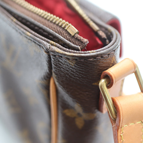 Pre-Owned #BP 704091 Louis Vuitton Monogram Viva Cite PM Crossbody Bag Brown M51165