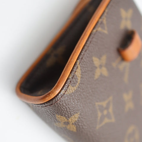 Pre-Owned #71491 Louis Vuitton Monogram Pochette Florentine clutch bag No waist belt M51855