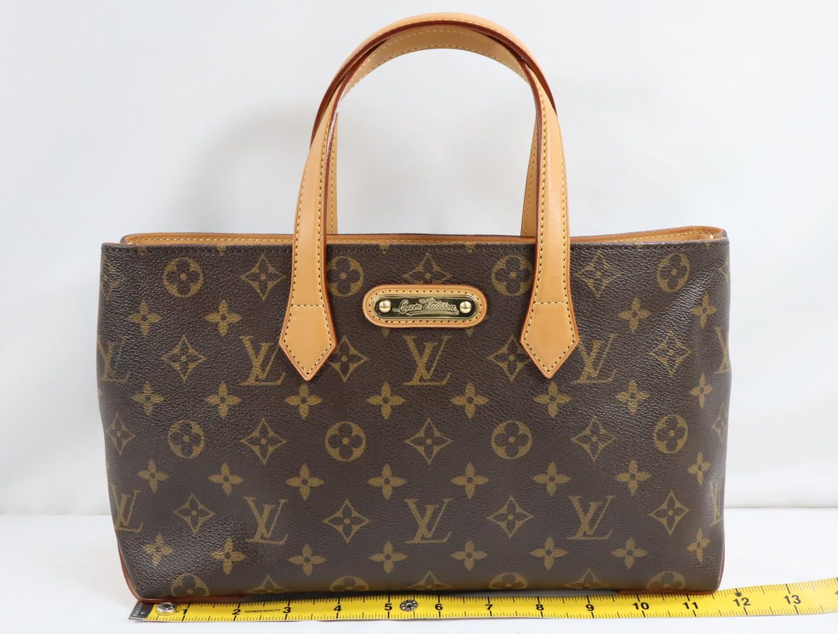 Pre-Owned #BP2711 Louis Vuitton Monogram Wilshire PM Tote Bag Handbag M45643