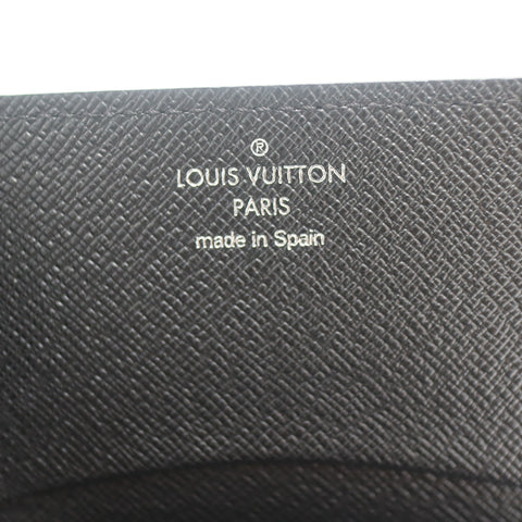 Pre-Owned #71493 Louis Vuitton Taiga Anvelop Cult De Vuitto Card Case Ardoise Leather M30922