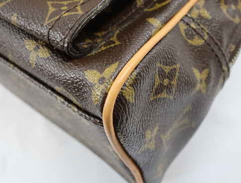 Pre-Owned #BP2540 Louis Vuitton Monogram Manhattan PM Hand Bag Brown M40026