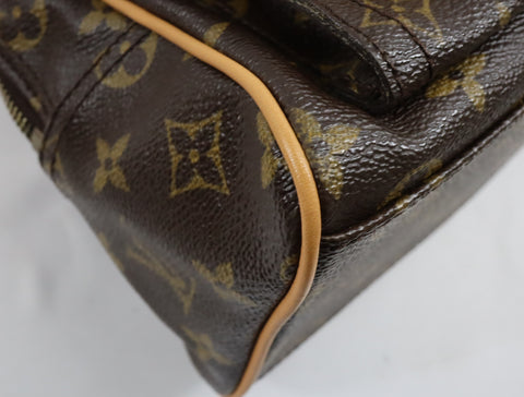 Pre-Owned #BP2540 Louis Vuitton Monogram Manhattan PM Hand Bag Brown M40026