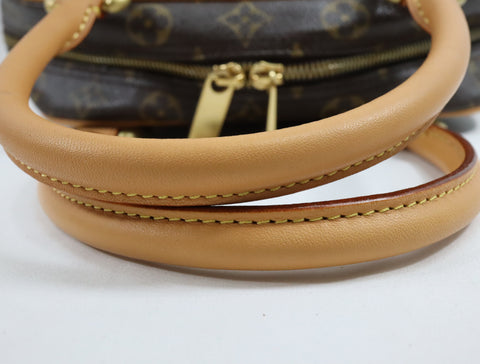 Pre-Owned #BP2540 Louis Vuitton Monogram Manhattan PM Hand Bag Brown M40026