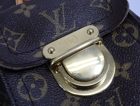 Pre-Owned #BP2540 Louis Vuitton Monogram Manhattan PM Hand Bag Brown M40026