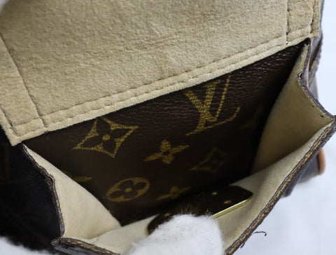 Pre-Owned #BP2540 Louis Vuitton Monogram Manhattan PM Hand Bag Brown M40026