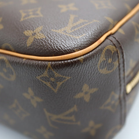 Pre-Owned #2224 Louis Vuitton Monogram Trouville Handbag Brown M42228 