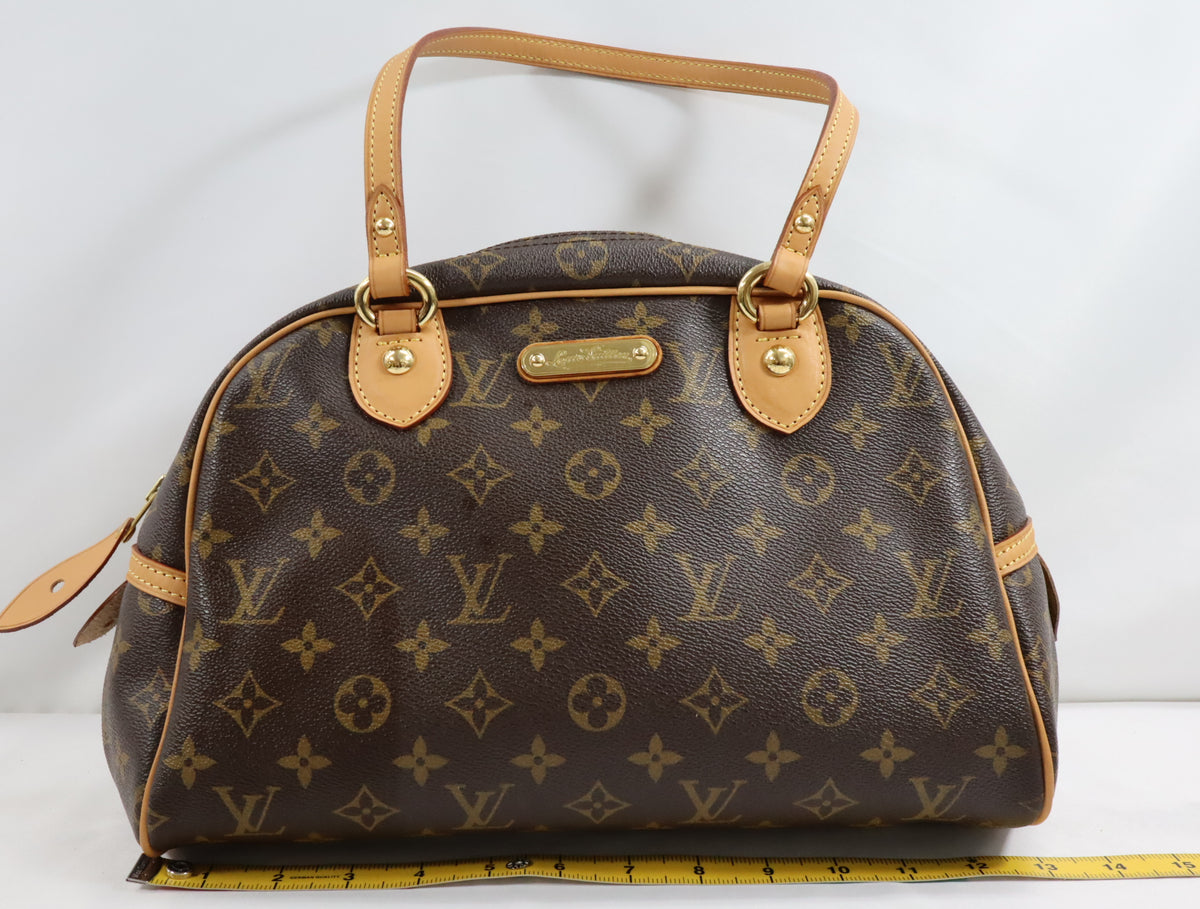 Pre-Owned #BP58-9 Louis Vuitton Monogram Montorgueil PM Shoulder Bag Brown M95565