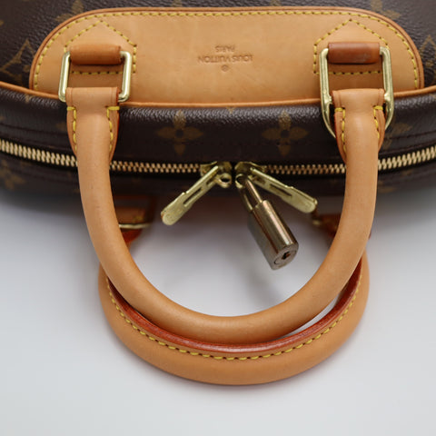 Pre-Owned #2224 Louis Vuitton Monogram Trouville Handbag Brown M42228 