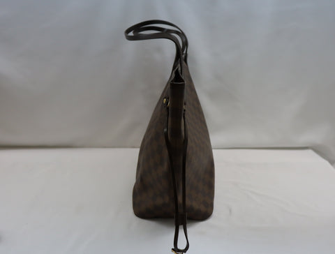 Pre-Owned #BP2053 Louis Vuitton Damier Ebene Neverfull MM Tote Bag N51105