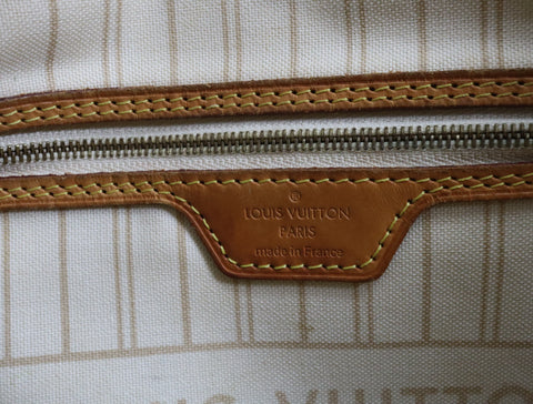 Pre-Owned #BP011316 Louis Vuitton Damier Azur Neverfull PM Tote Bag N51110 with pouch