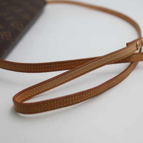 Pre-Owned #71527 Louis Vuitton Monogram Pochette Twin GM 2Way Crossbody Bag Clutch Bag Brown M51852