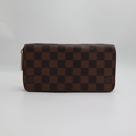 Pre-Owned #2250 Louis Vuitton Damier Zippy Organizer Long Wallet N60003