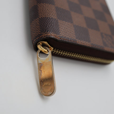 Pre-Owned #2250 Louis Vuitton Damier Zippy Organizer Long Wallet N60003