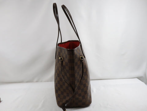 Pre-Owned #BP509-4 Louis Vuitton Damier Ebene Neverfull MM Tote Bag N51105