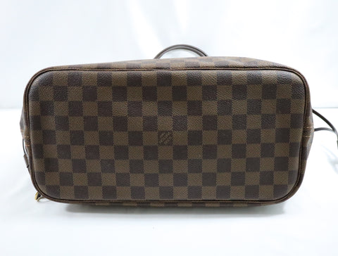 Pre-Owned #BP509-4 Louis Vuitton Damier Ebene Neverfull MM Tote Bag N51105