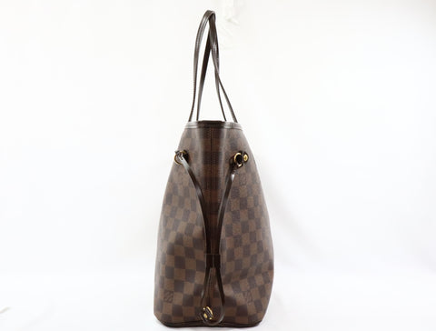 Pre-Owned #BP R112681 Louis Vuitton Damier Ebene Neverfull MM Tote Bag N51105