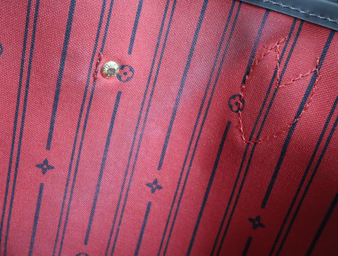 Pre-Owned #BP509-4 Louis Vuitton Damier Ebene Neverfull MM Tote Bag N51105