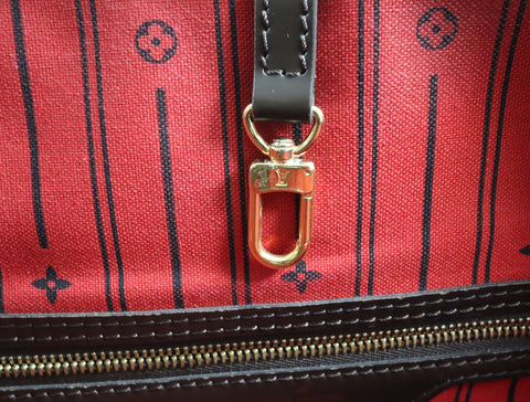 Pre-Owned #BP509-4 Louis Vuitton Damier Ebene Neverfull MM Tote Bag N51105
