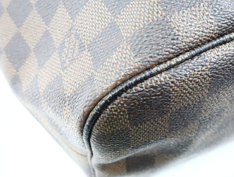 Pre-Owned #BP R112681 Louis Vuitton Damier Ebene Neverfull MM Tote Bag N51105