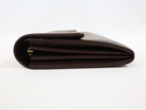 Pre-Owned #R12181 Louis Vuitton Damier Ebene Portefeuille Sarah Long Wallet N61734