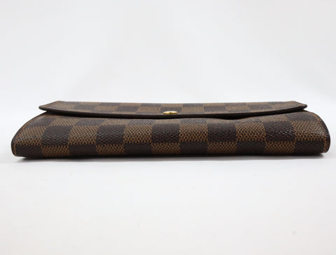 Pre-Owned #R12181 Louis Vuitton Damier Ebene Portefeuille Sarah Long Wallet N61734