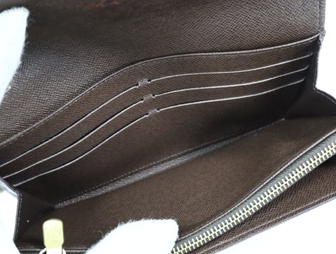 Pre-Owned #R12181 Louis Vuitton Damier Ebene Portefeuille Sarah Long Wallet N61734