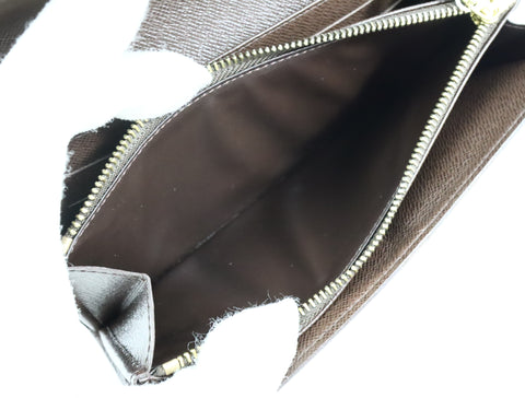 Pre-Owned #R12181 Louis Vuitton Damier Ebene Portefeuille Sarah Long Wallet N61734