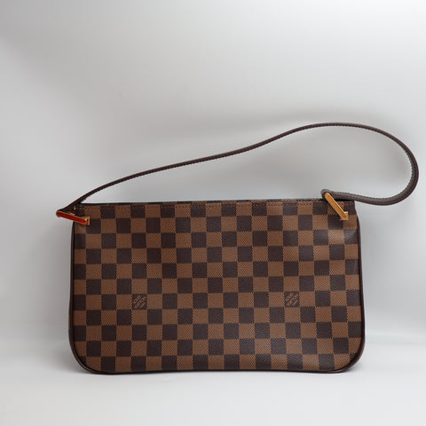 Pre-Owned #72537 Louis Vuitton Damier Aubagne Shoulder Bag Brown N51129