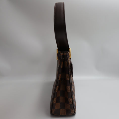 Pre-Owned #72537 Louis Vuitton Damier Aubagne Shoulder Bag Brown N51129