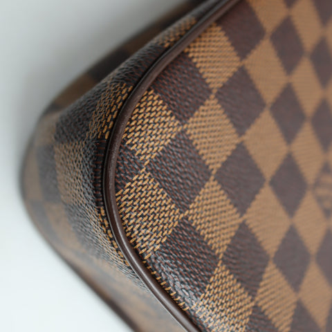 Pre-Owned #72537 Louis Vuitton Damier Aubagne Shoulder Bag Brown N51129