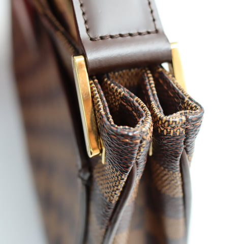 Pre-Owned #72537 Louis Vuitton Damier Aubagne Shoulder Bag Brown N51129