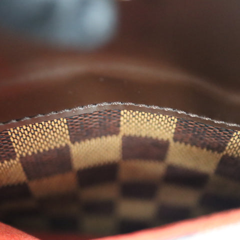 Pre-Owned #72537 Louis Vuitton Damier Aubagne Shoulder Bag Brown N51129