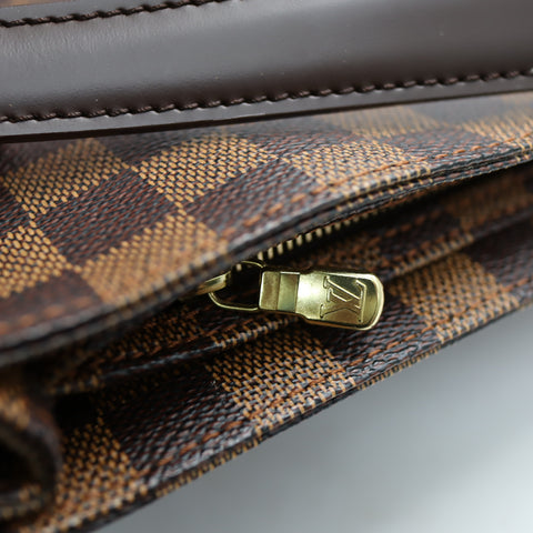 Pre-Owned #72537 Louis Vuitton Damier Aubagne Shoulder Bag Brown N51129