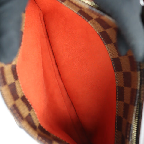 Pre-Owned #72537 Louis Vuitton Damier Aubagne Shoulder Bag Brown N51129